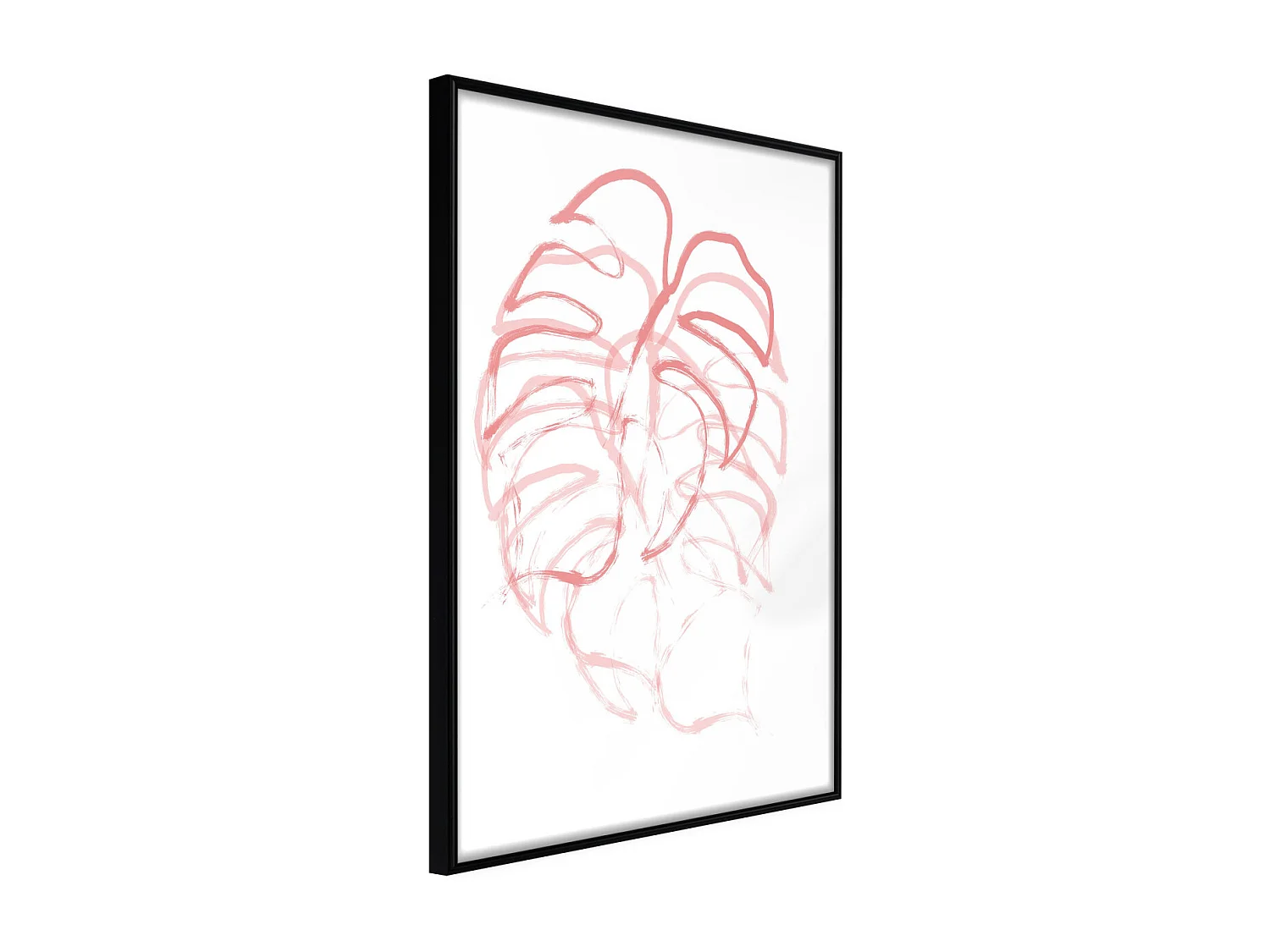 Affiche Murale Encadrée "Red Leaf" 40 x 60 cm Noir