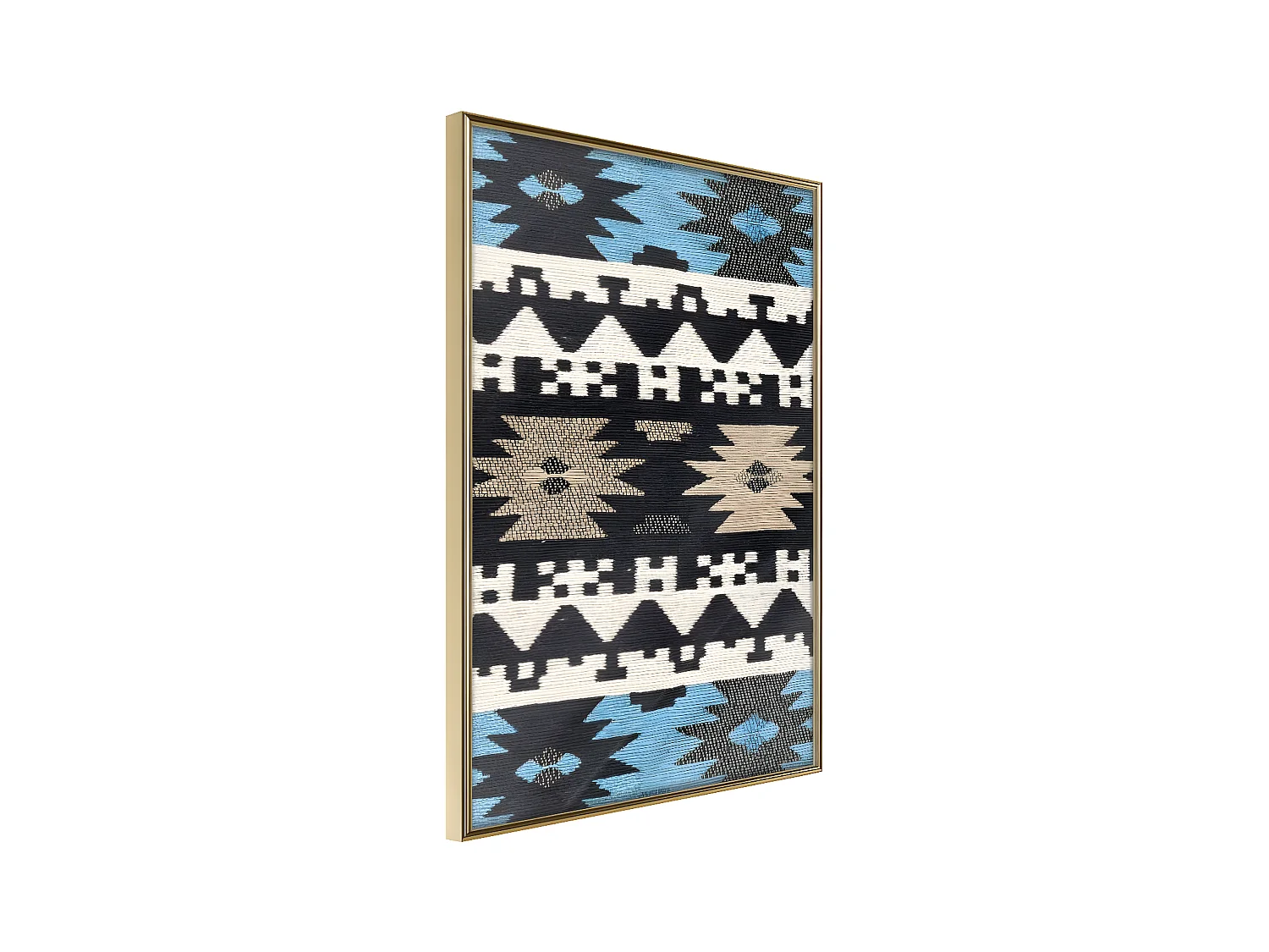 Affiche Murale Encadrée "Tribal Patterns" 21 x 30 cm Or