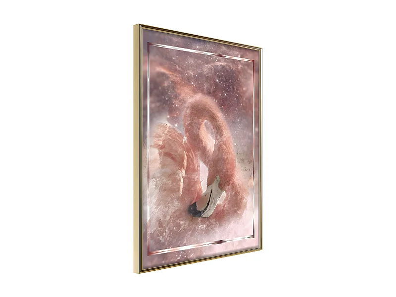 Affiche Murale Encadrée "Stellar Bird" 21 x 30 cm Or