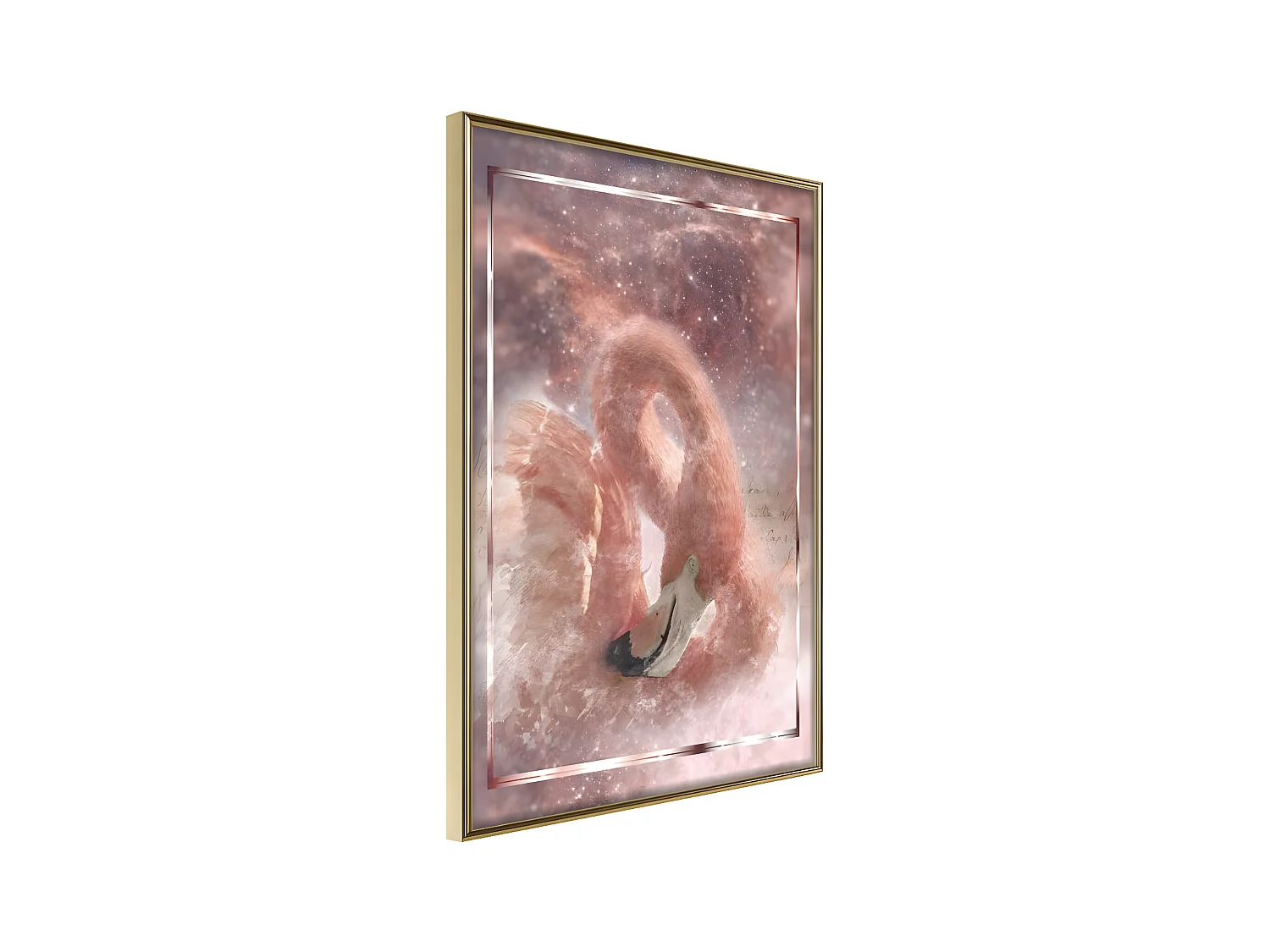 Affiche Murale Encadrée "Stellar Bird" 21 x 30 cm Or