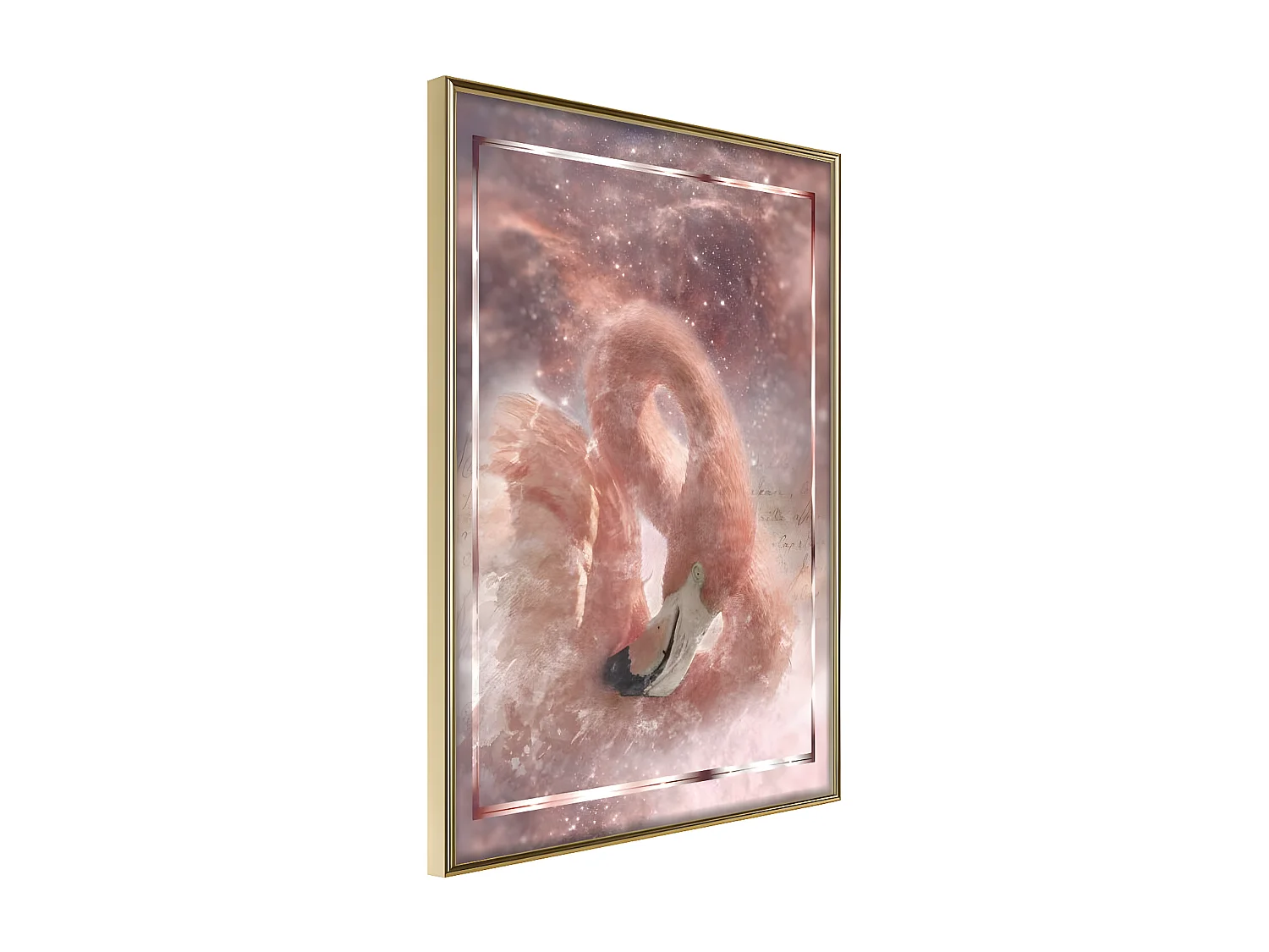 Affiche Murale Encadrée "Stellar Bird" 21 x 30 cm Or