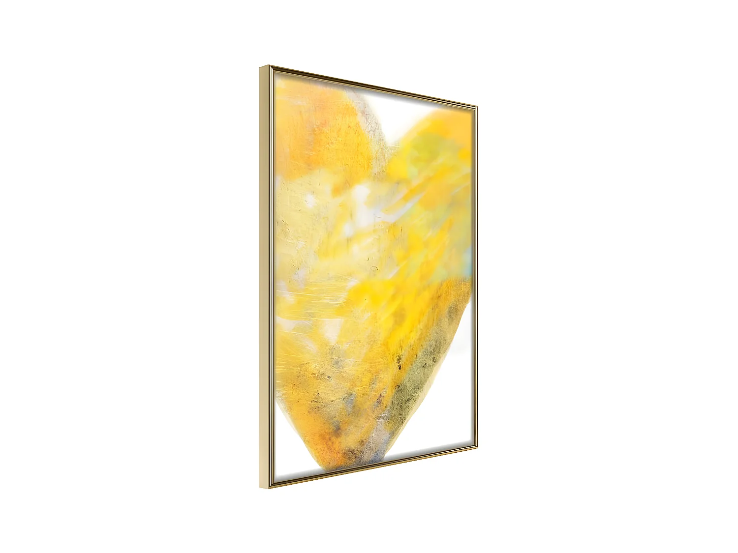 Affiche Murale Encadrée "Amber Heart" 40 x 60 cm Or