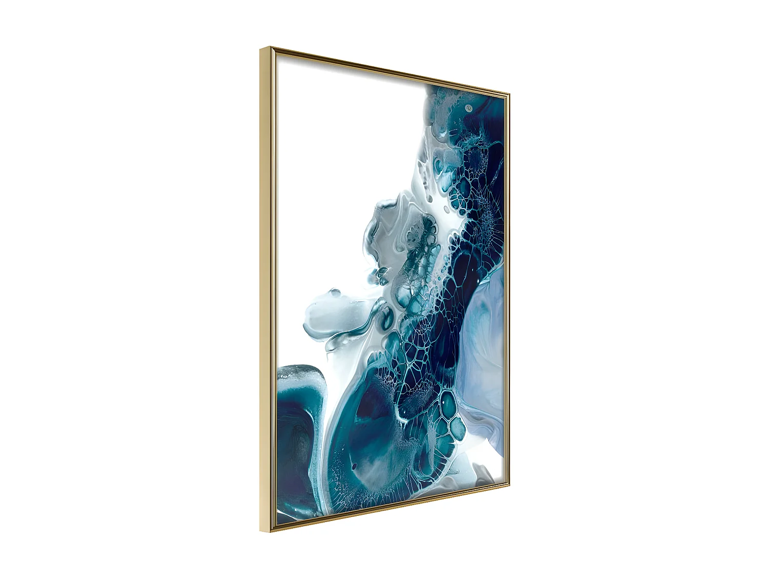 Affiche Murale Encadrée "Acrylic Pouring I" 40 x 60 cm Or