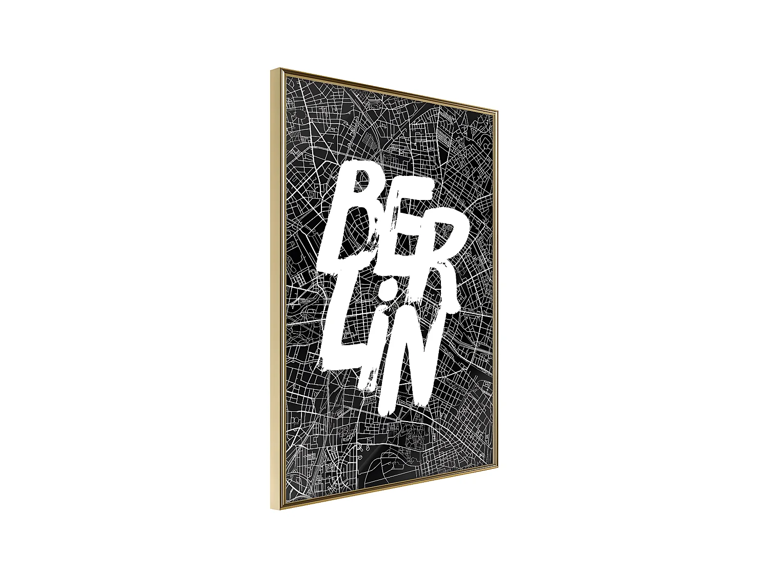 Affiche Murale Encadrée "Negative Berlin" 30 x 42 cm Or