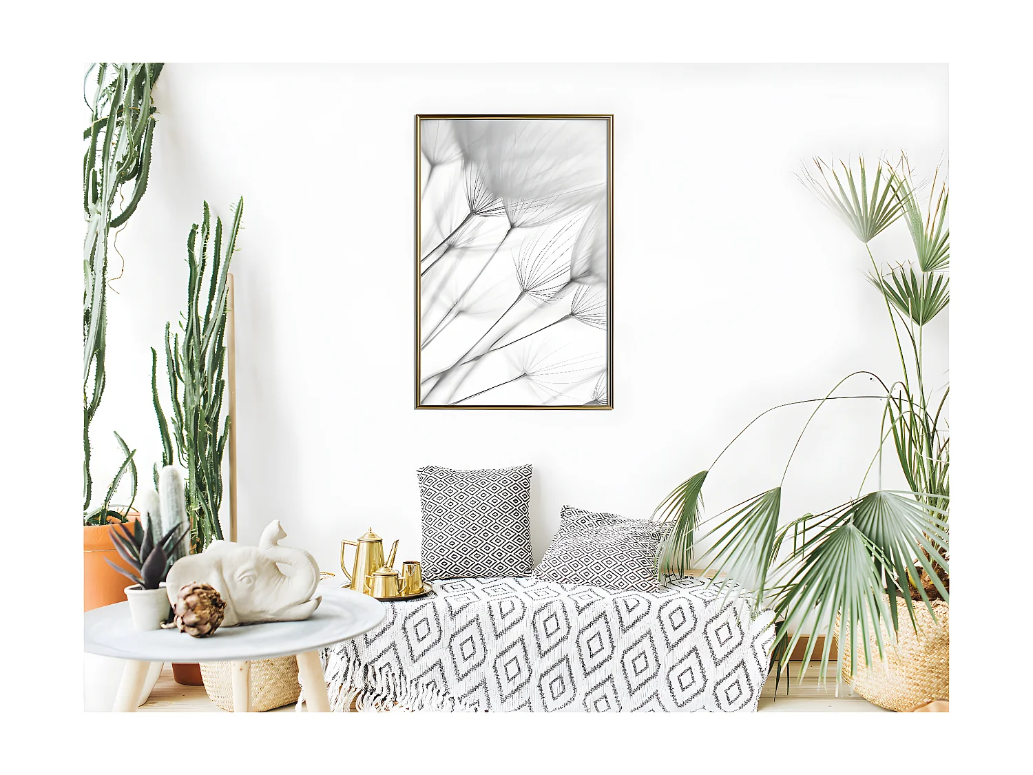 Affiche Murale Encadrée "Gentle Blow" 40 x 60 cm Or