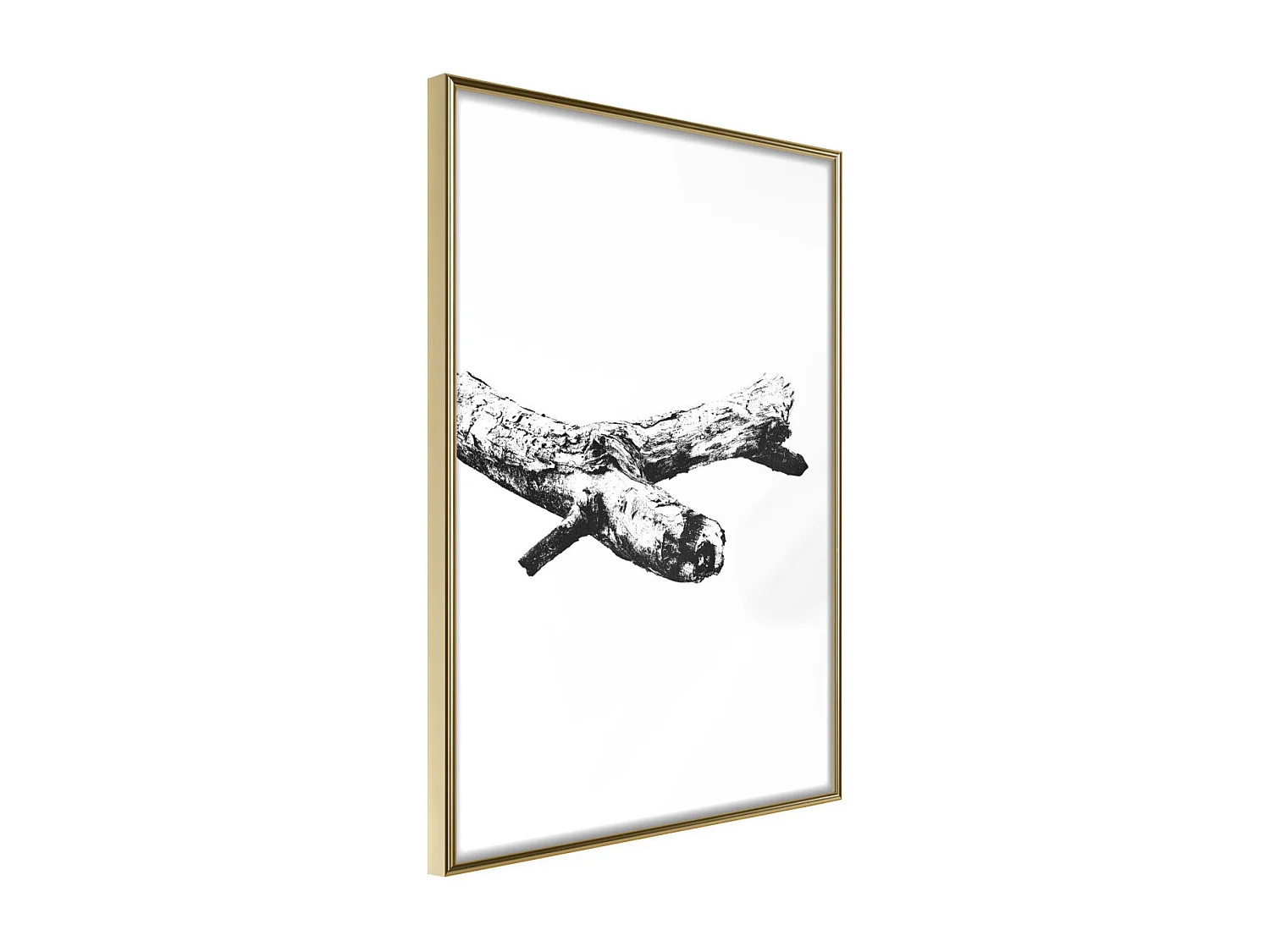 Affiche Murale Encadrée "Where is the Other End" 21 x 30 cm Or