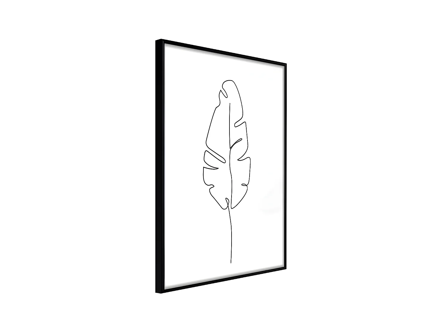 Affiche Murale Encadrée "Drawn with One Line" 21 x 30 cm Noir