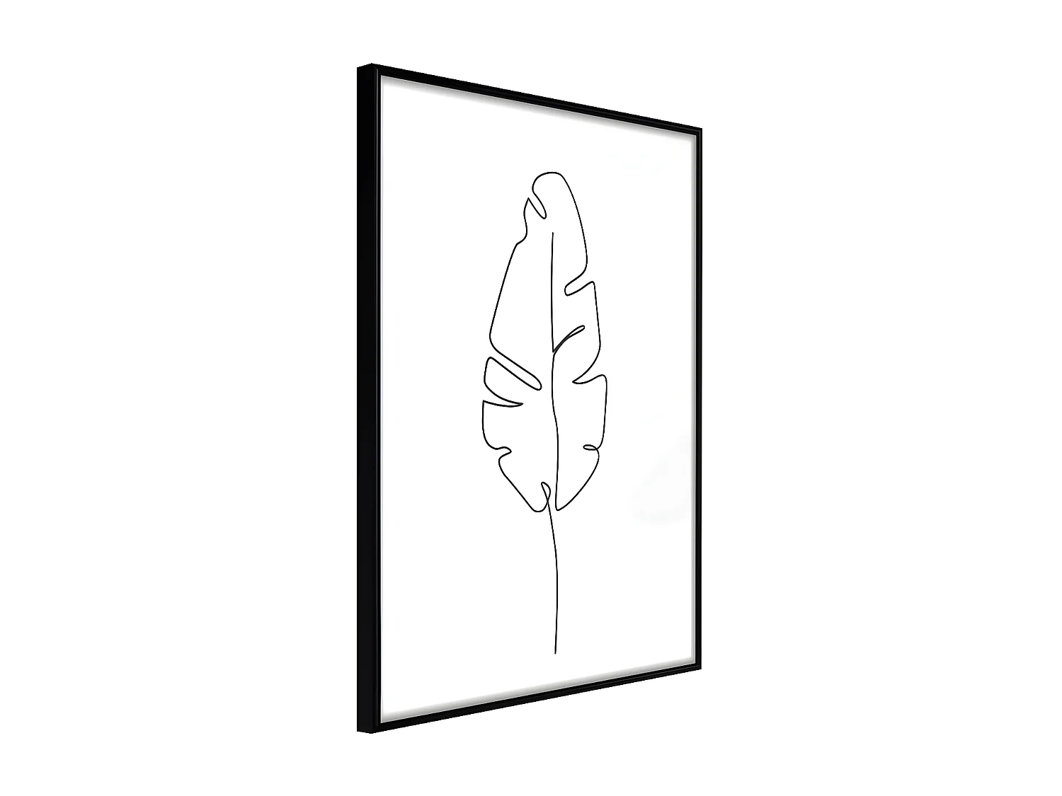 Affiche Murale Encadrée "Drawn with One Line" 21 x 30 cm Noir