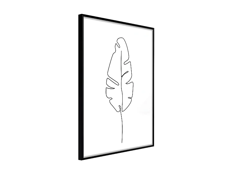 Affiche Murale Encadrée "Drawn with One Line" 21 x 30 cm Noir