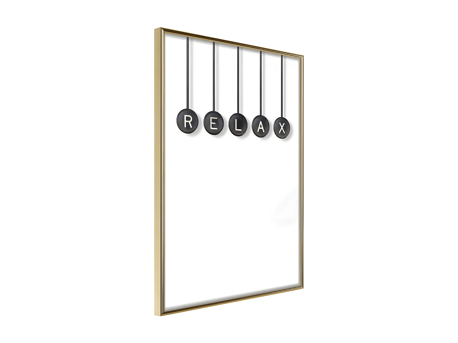 Affiche Murale Encadrée "Relax" 40 x 60 cm Or