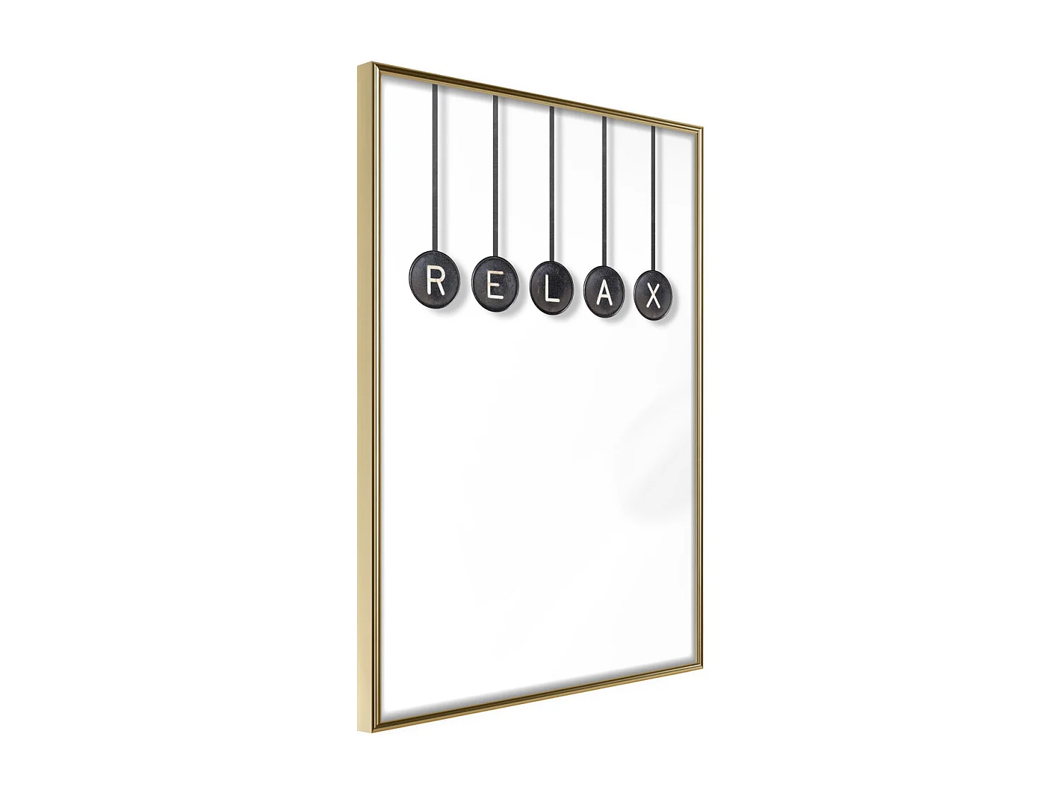 Affiche Murale Encadrée "Relax" 40 x 60 cm Or