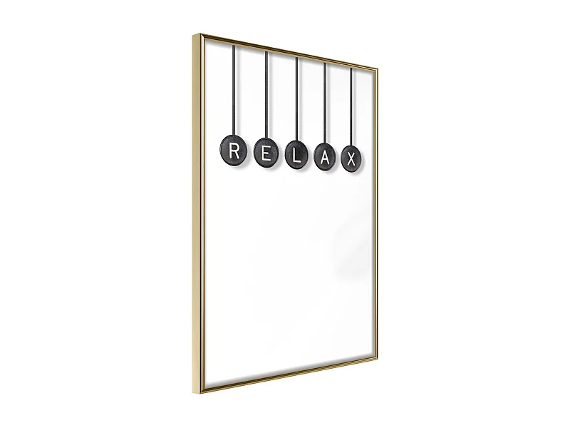 Affiche Murale Encadrée "Relax" 40 x 60 cm Or