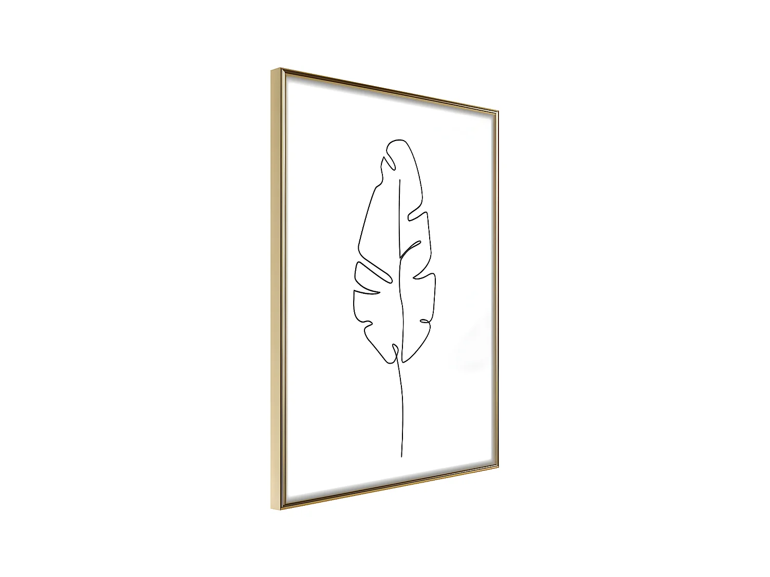 Affiche Murale Encadrée "Drawn with One Line" 21 x 30 cm Or