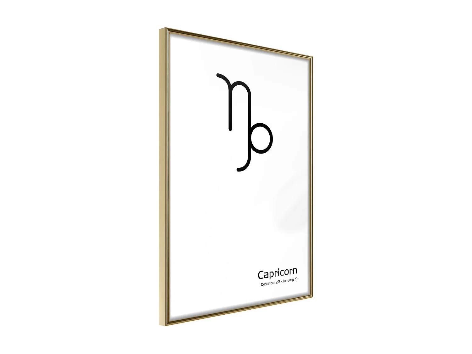 Affiche Murale Encadrée "Zodiac Capricorn II" 40 x 60 cm Or