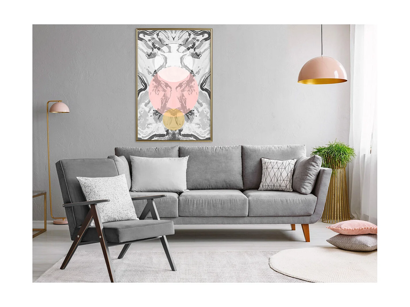 Affiche Murale Encadrée "Rise of the Three Suns" 40 x 60 cm Or