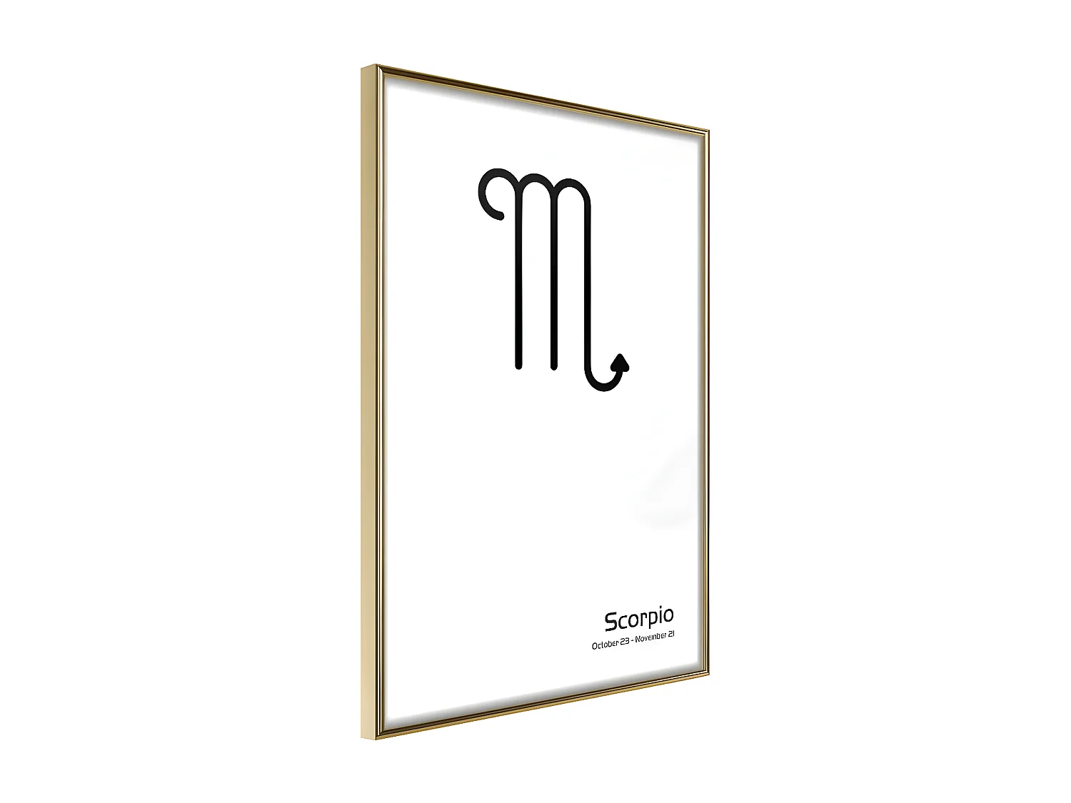 Affiche Murale Encadrée "Zodiac Scorpio II" 40 x 60 cm Or