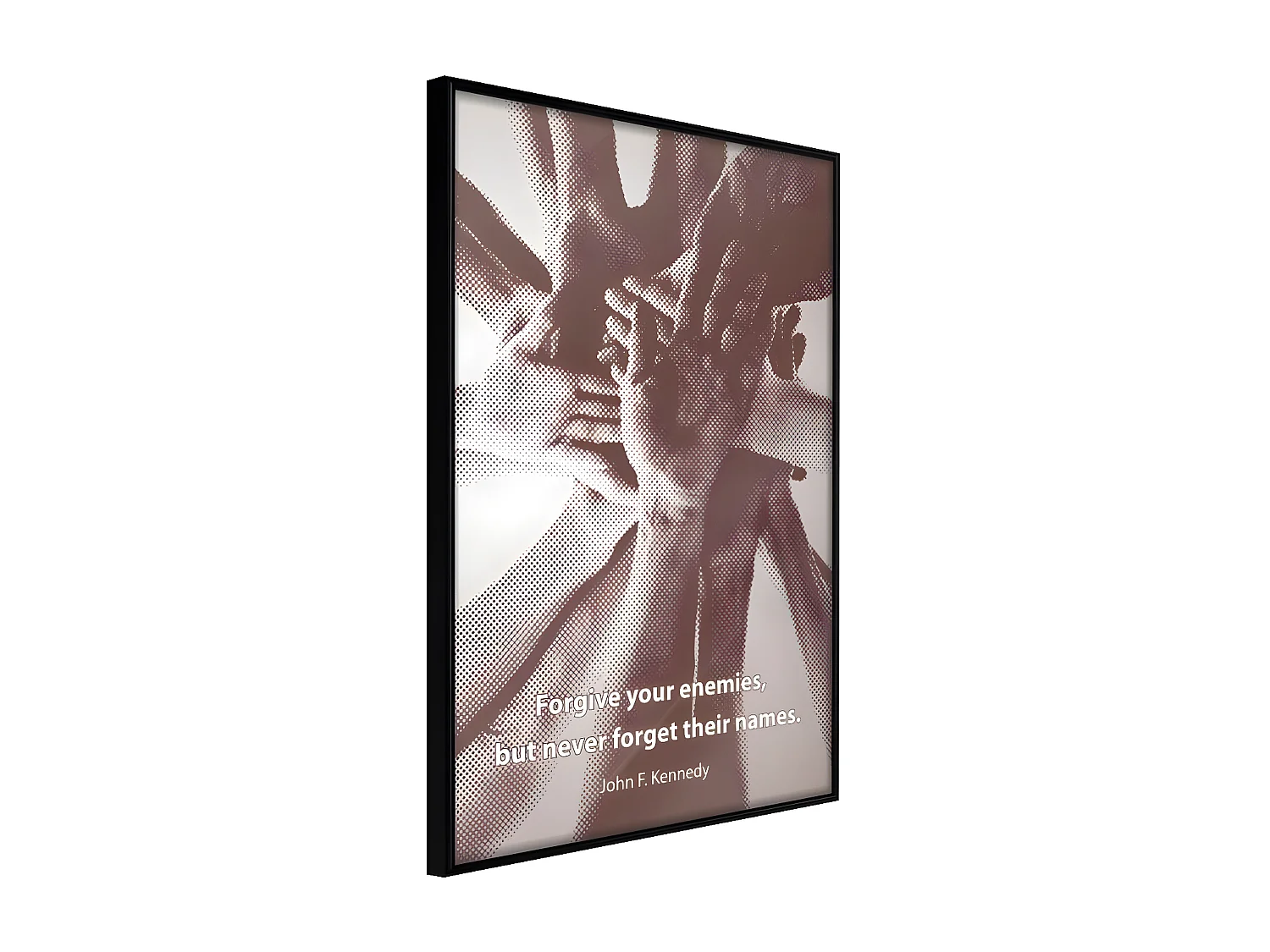 Affiche Murale Encadrée "Hands" 21 x 30 cm Noir