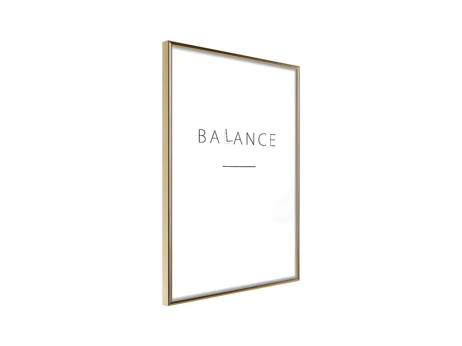 Affiche Murale Encadrée "Seek a Balance" 21 x 30 cm Or