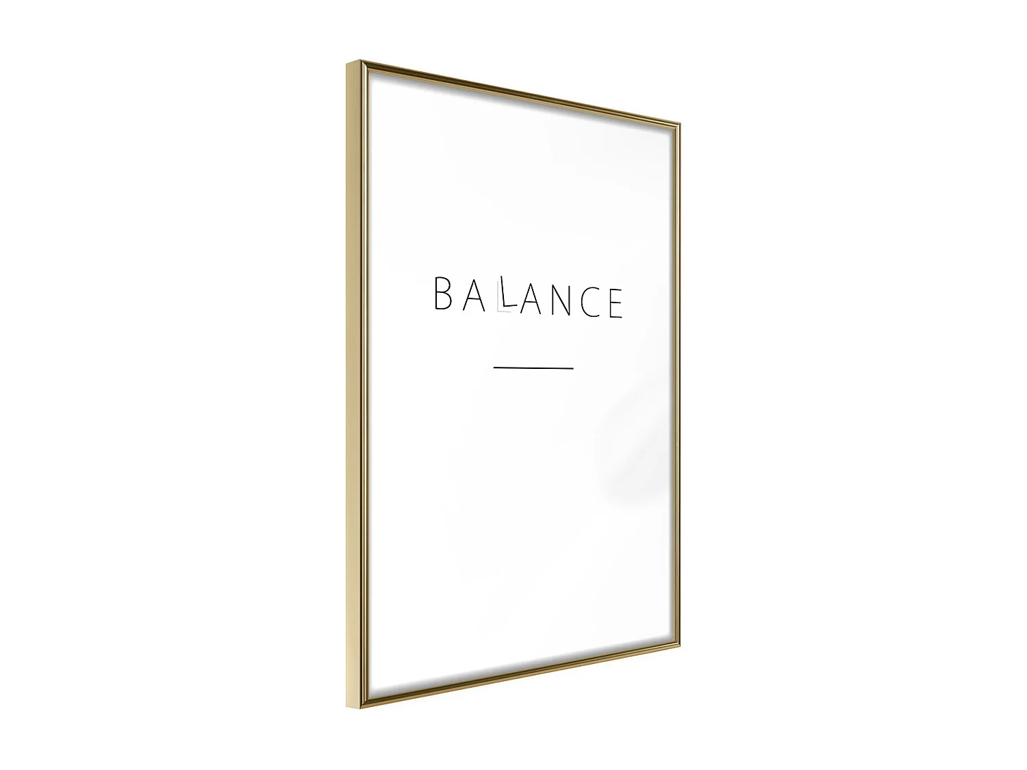 Affiche Murale Encadrée "Seek a Balance" 21 x 30 cm Or