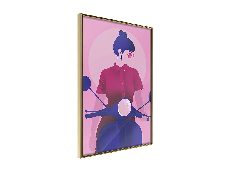 Affiche Murale Encadrée "Independent Girl" 30 x 42 cm Or