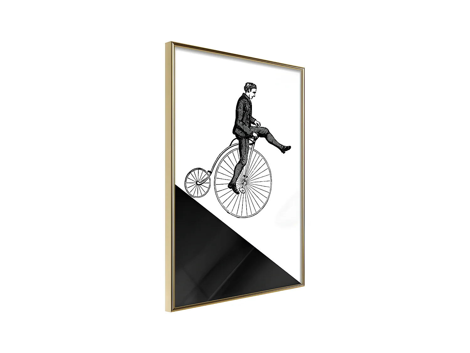 Affiche Murale Encadrée "Stuntman" 30 x 42 cm Or