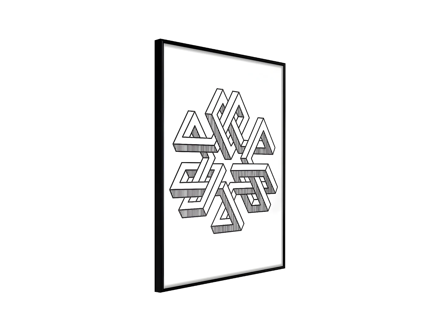 Affiche Murale Encadrée "Impossible Object" 30 x 42 cm Noir