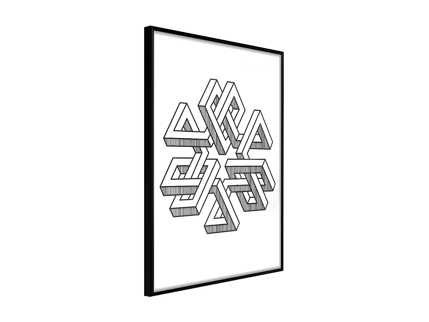 Affiche Murale Encadrée "Impossible Object" 30 x 42 cm Noir