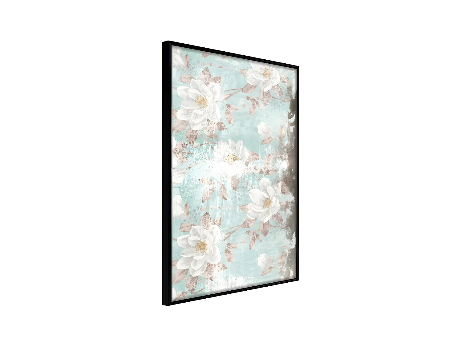 Affiche Murale Encadrée "Floral Muslin" 21 x 30 cm Noir