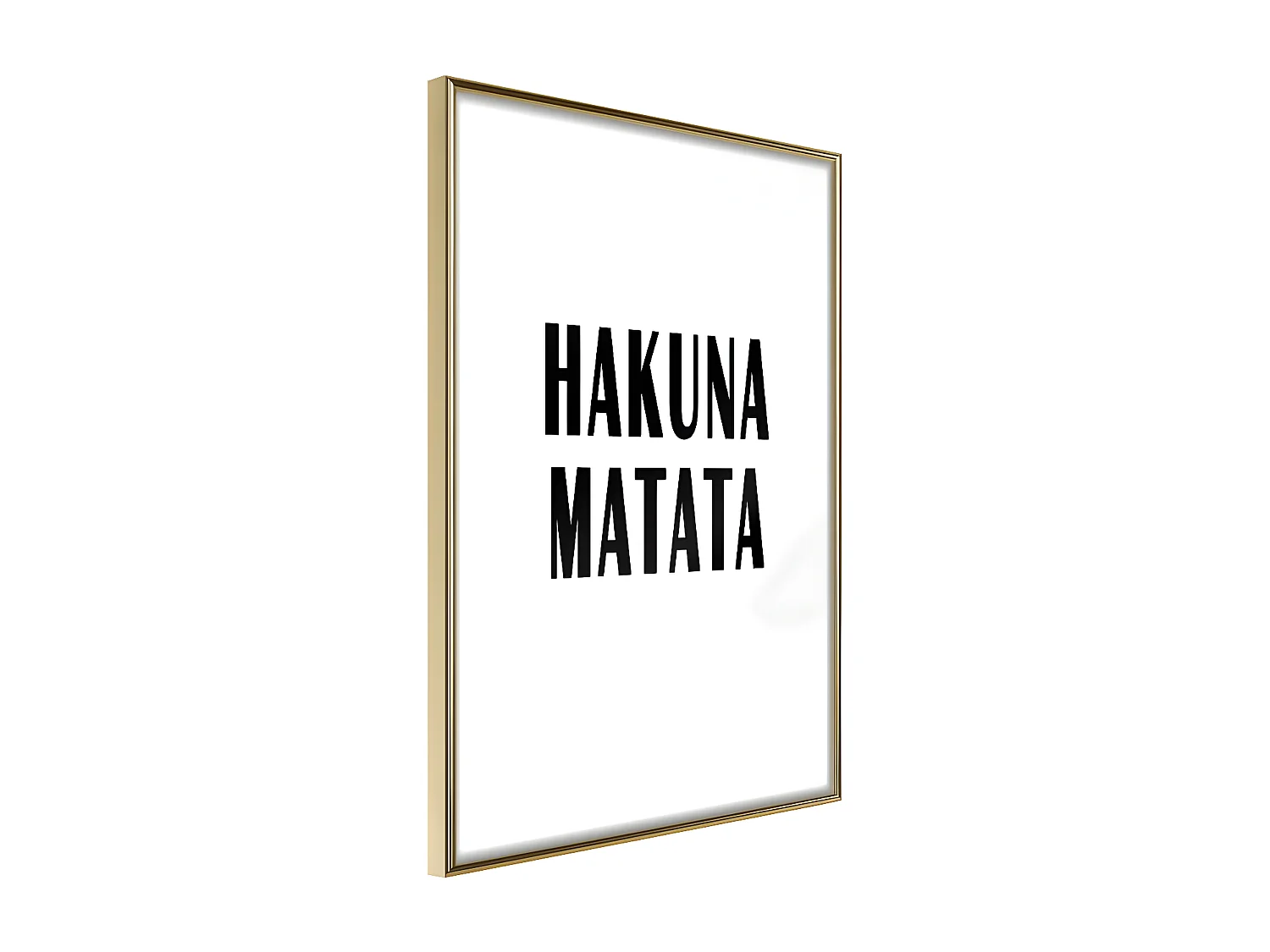Affiche Murale Encadrée "Hakuna Matata" 40 x 60 cm Or