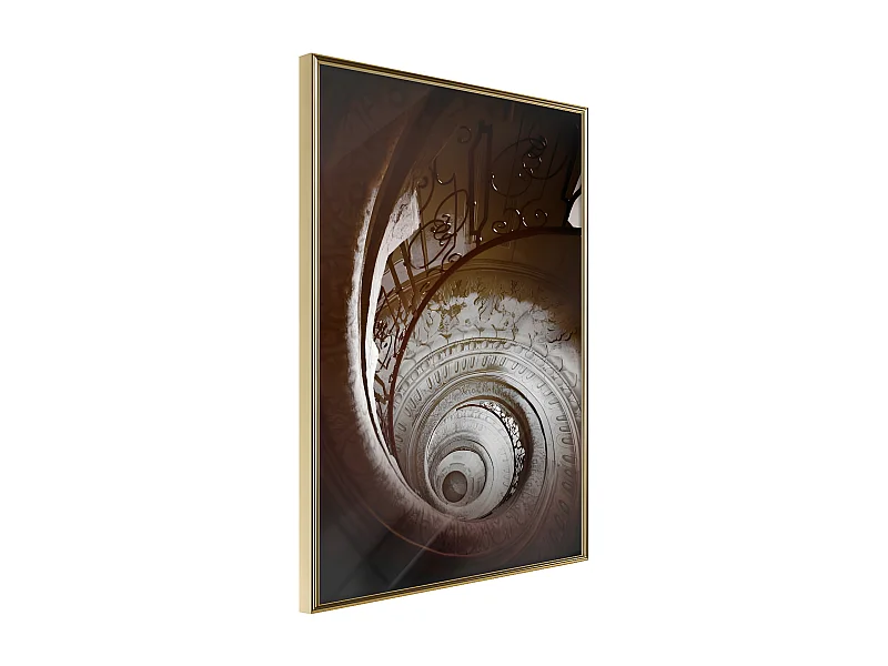 Affiche Murale Encadrée "Winding Staircase" 40 x 60 cm Or