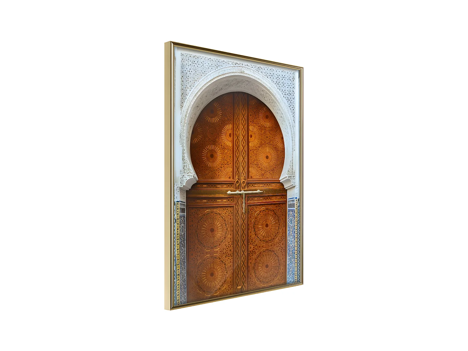 Affiche Murale Encadrée "Closed Passage Brown" 40 x 60 cm Or