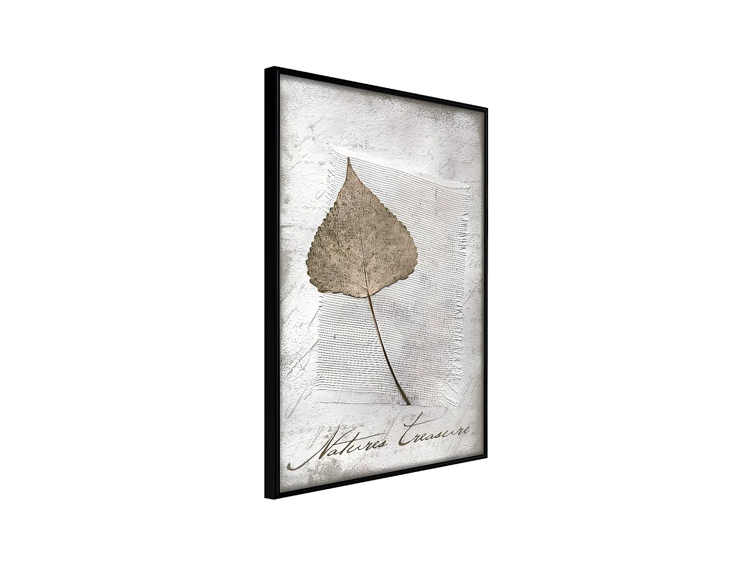 Affiche Murale Encadrée "Dried Leaf" 21 x 30 cm Noir