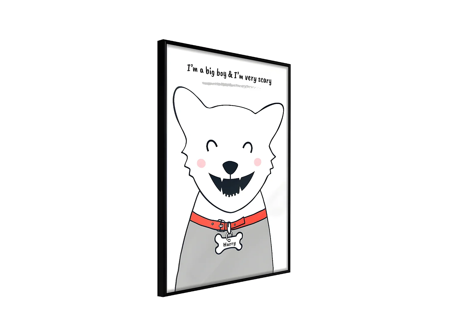 Affiche Murale Encadrée "Pure Happiness" 21 x 30 cm Noir