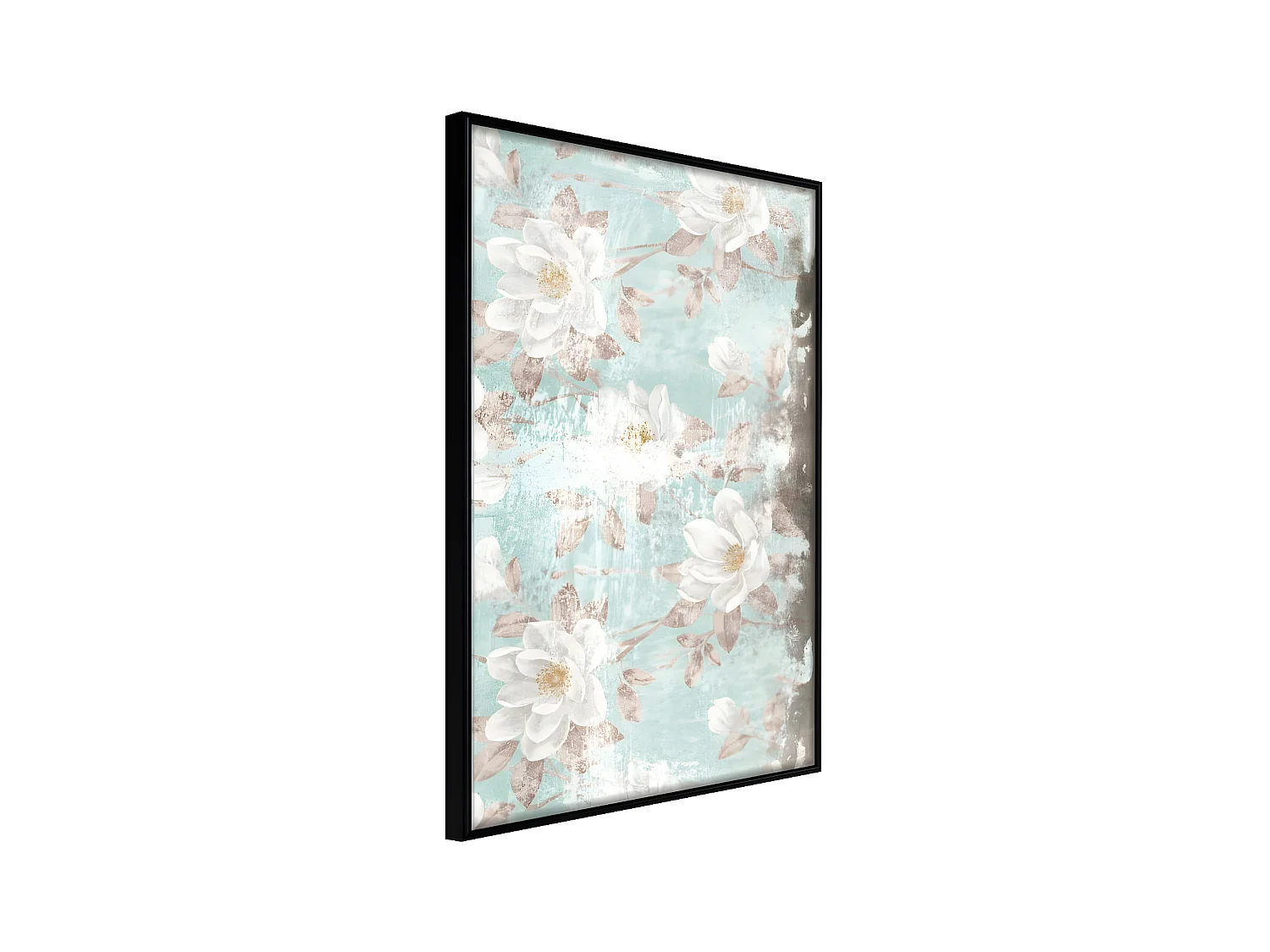 Affiche Murale Encadrée "Floral Muslin" 40 x 60 cm Noir