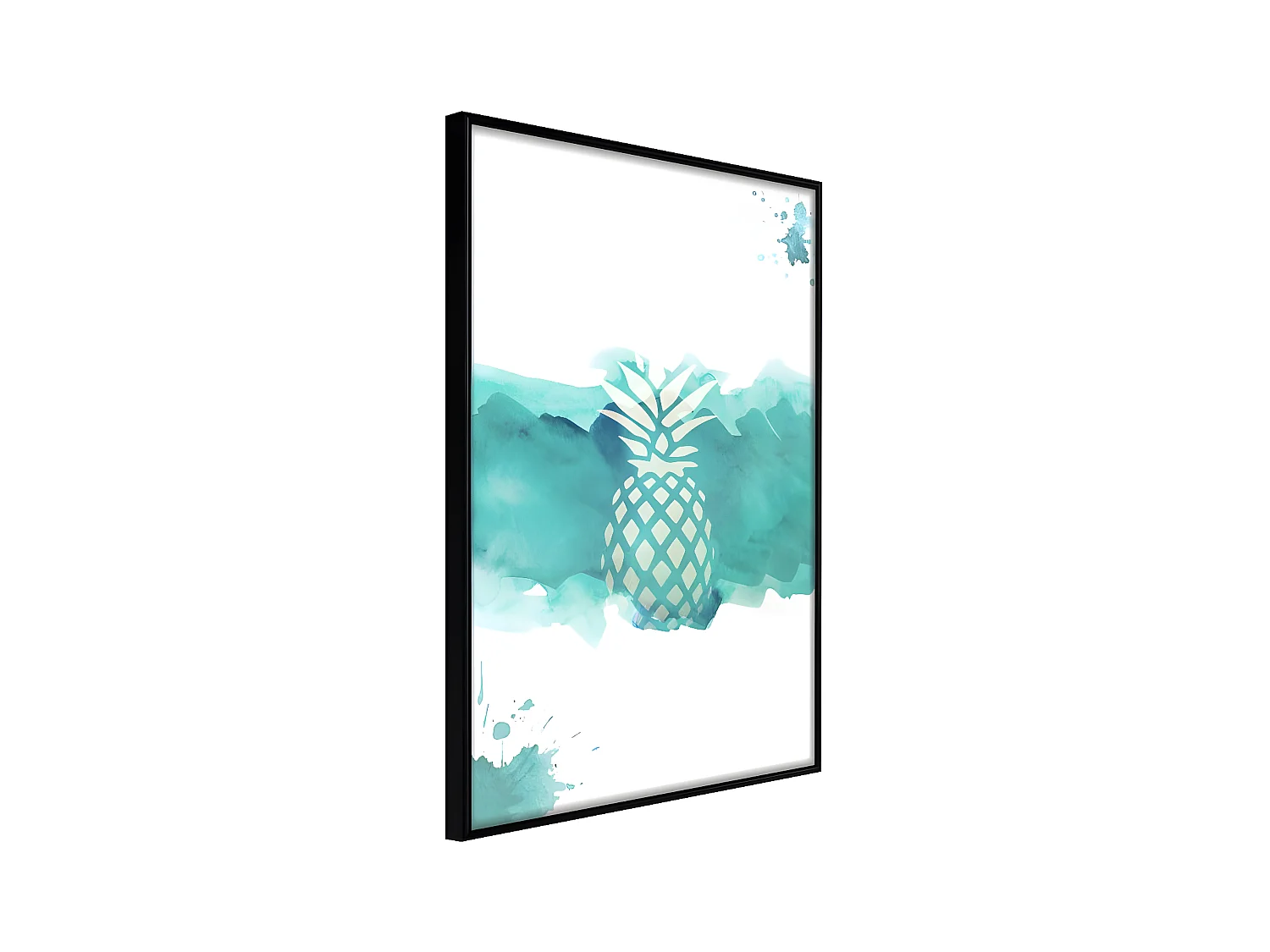Affiche Murale Encadrée "Pastel Pineapple" 30 x 42 cm Noir