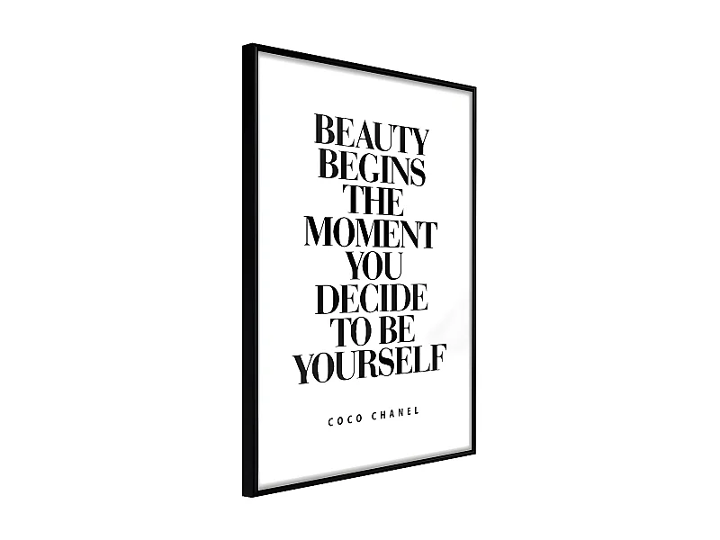 Affiche Murale Encadrée "Beginning of the Beauty" 21 x 30 cm Noir