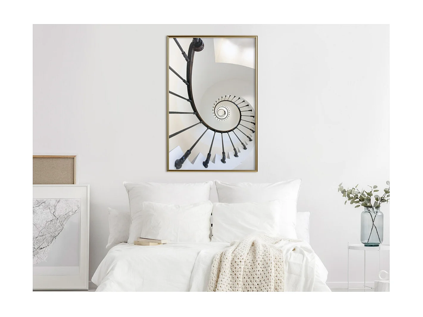 Affiche Murale Encadrée "Twisted Steps" 40 x 60 cm Or