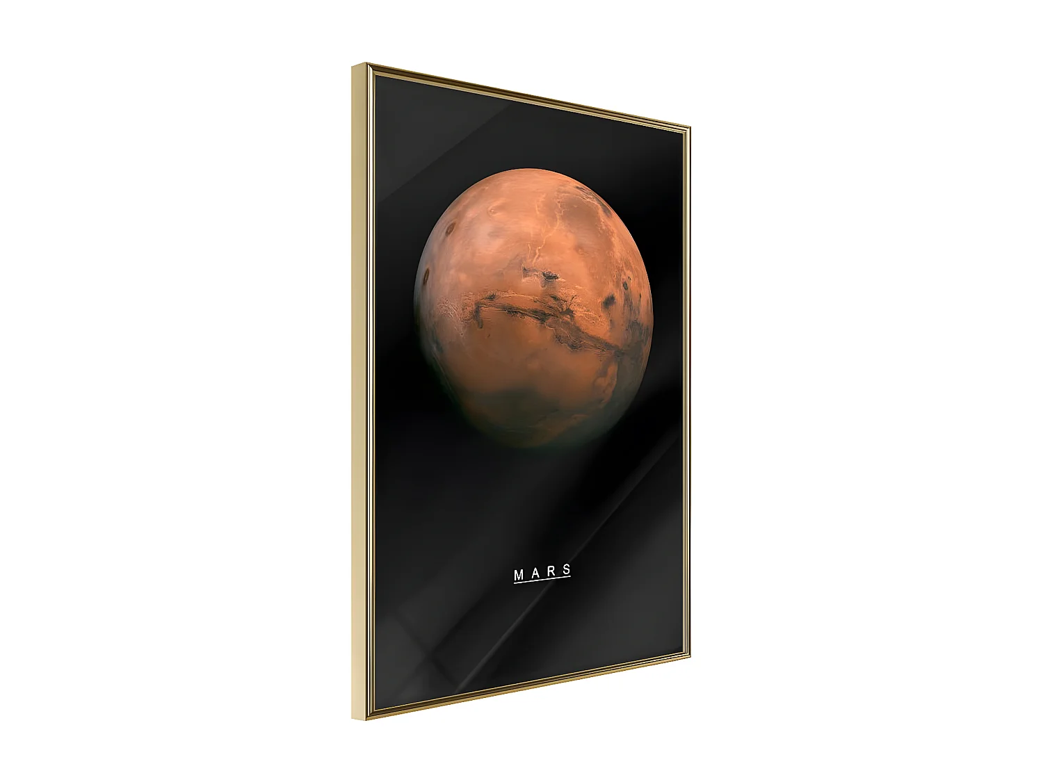 Affiche Murale Encadrée "The Solar System Mars" 40 x 60 cm Or
