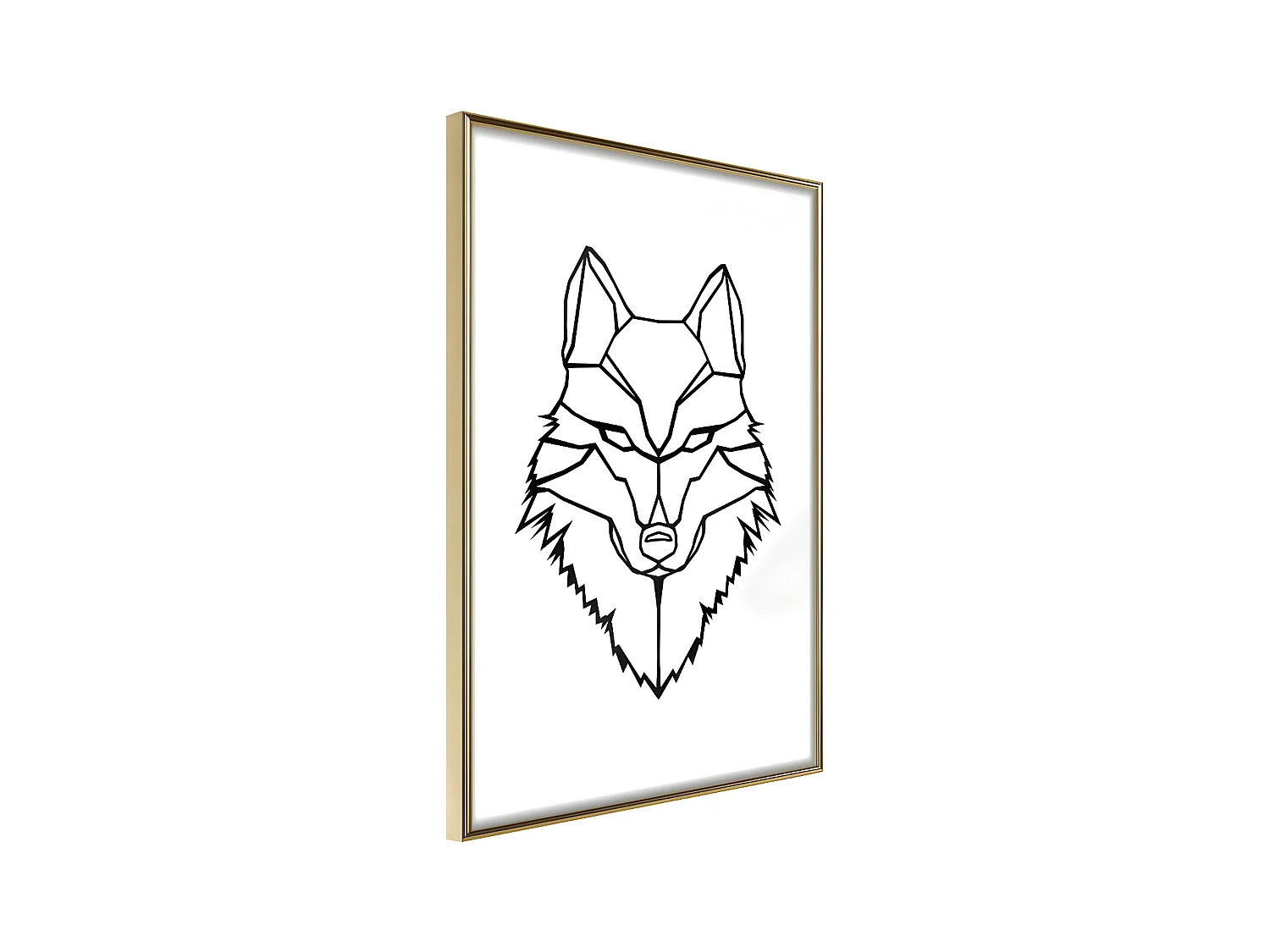 Affiche Murale Encadrée "Wolf Look" 40 x 60 cm Or