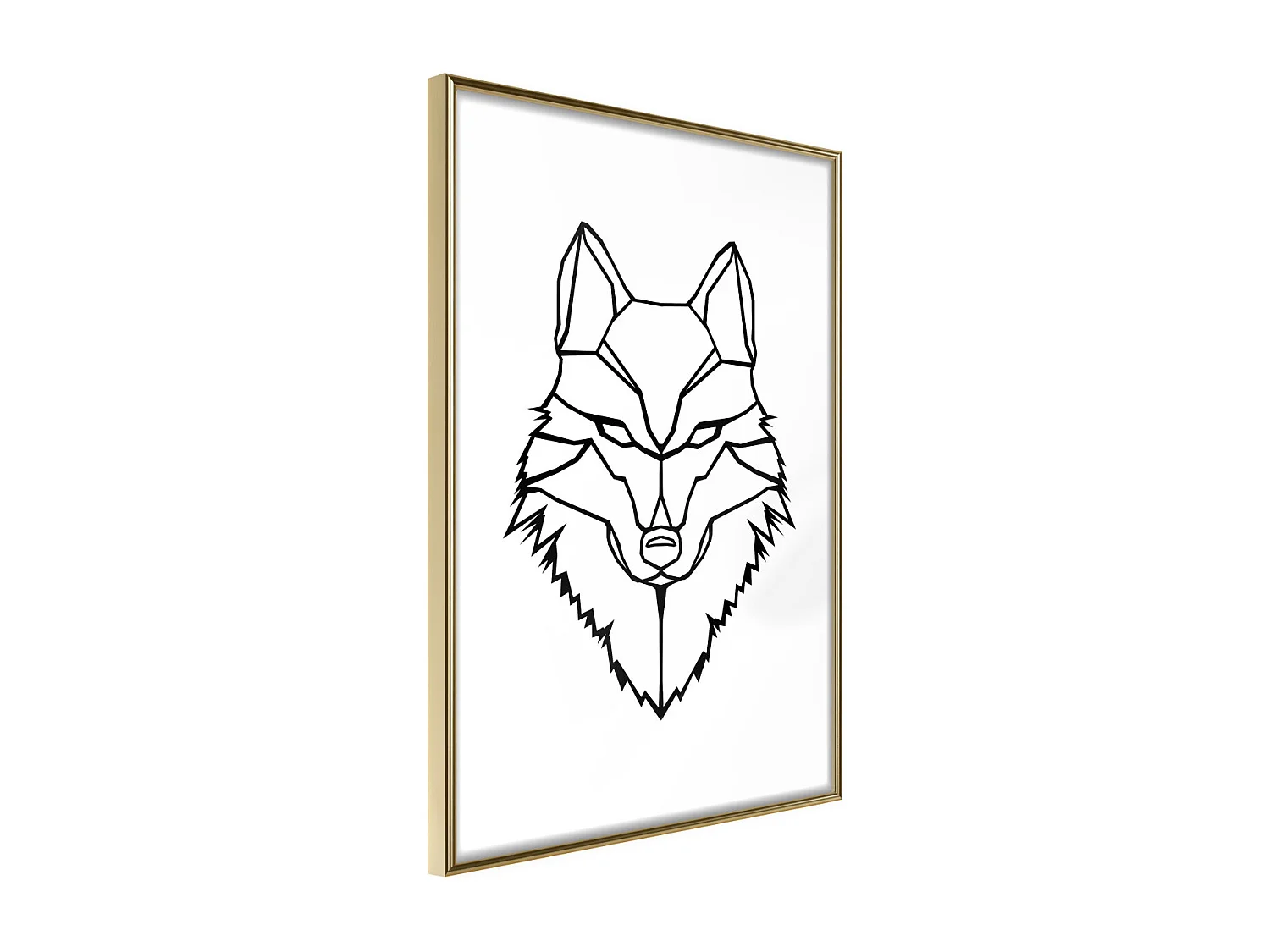 Affiche Murale Encadrée "Wolf Look" 40 x 60 cm Or