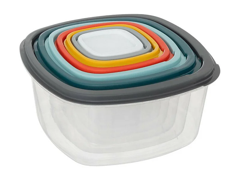 Lot de 7 Boîtes de Conservation "Colours" 22cm Mutlicolore