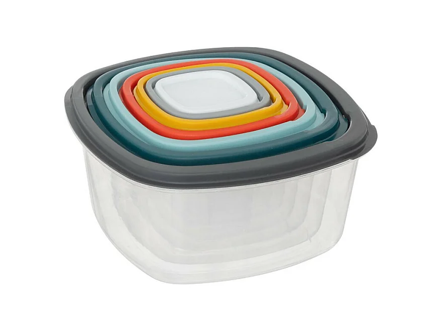 Lot de 7 Boîtes de Conservation "Colours" 22cm Mutlicolore