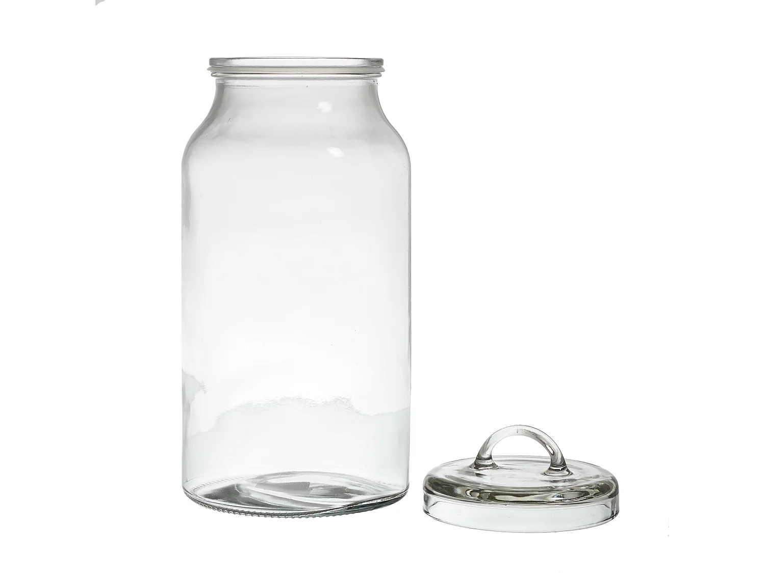 Bocal En Verre Avec Couvercle 2.7l Transparent, Argent