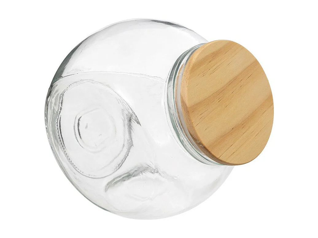 Bocal à Bonbons en Verre "Bois" 2,1L Transparent