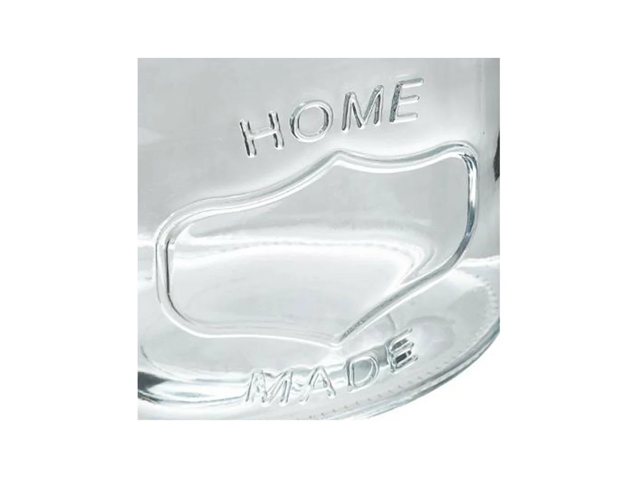 Bocal en Verre "Ovale "Inox" 1L Transparent