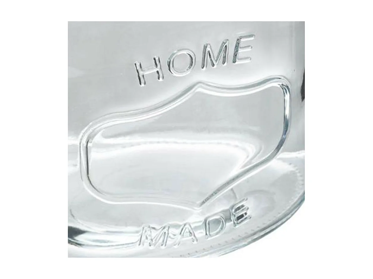 Bocal en Verre "Ovale "Inox" 1L Transparent