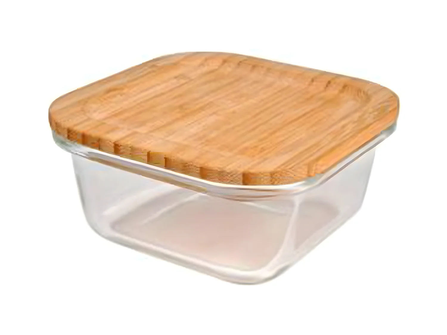 Boîte de Conservation Carrée "Bambou" 0,52L Naturel