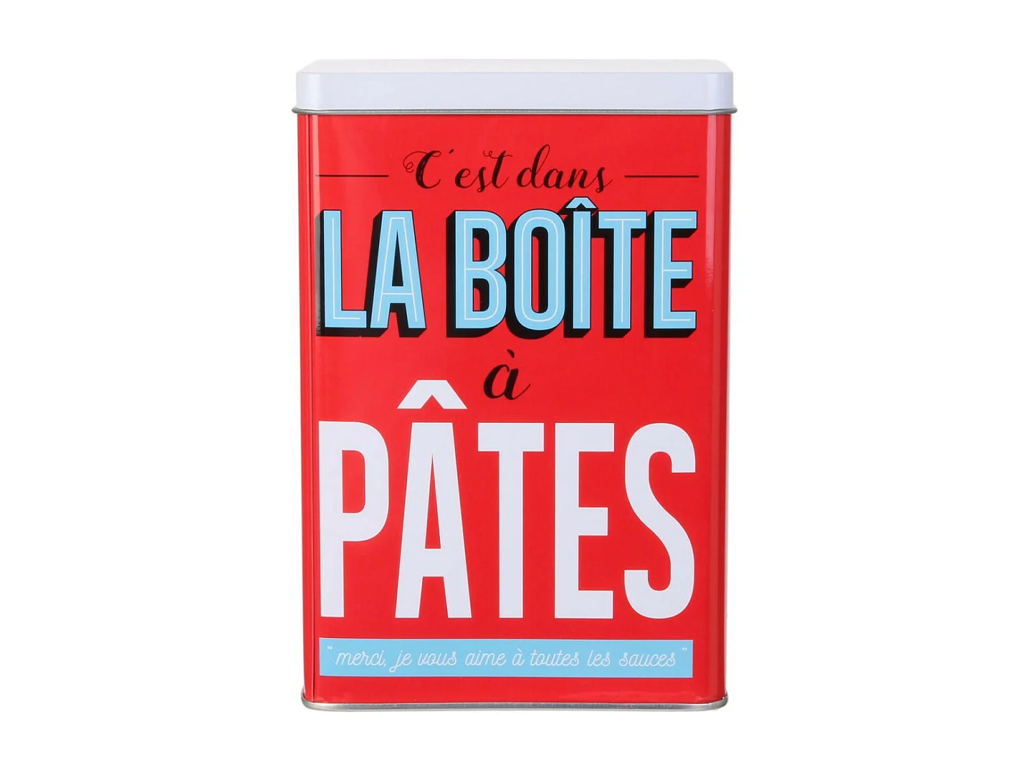 Boîte de Conservation "Ma Boîte à Pâtes" 18cm Rouge