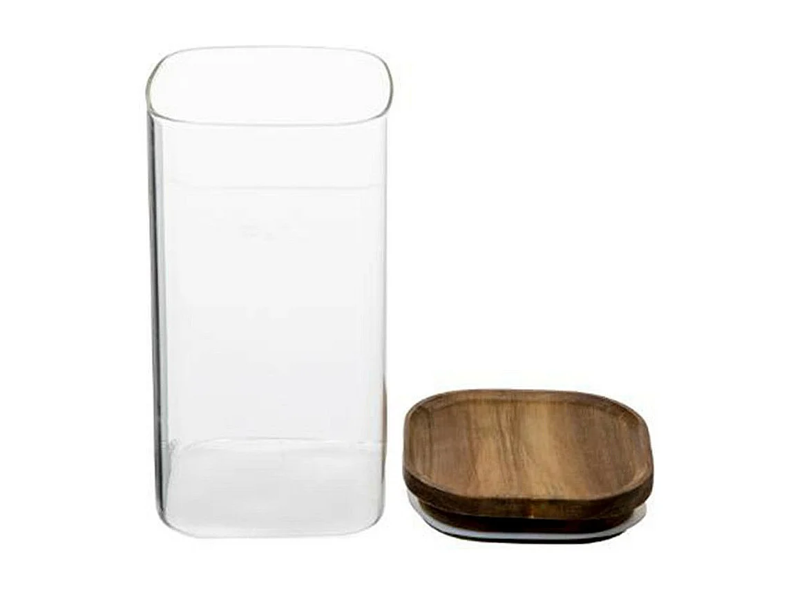 Bocal en Verre "Hermet" 1,3L Transparent & Marron