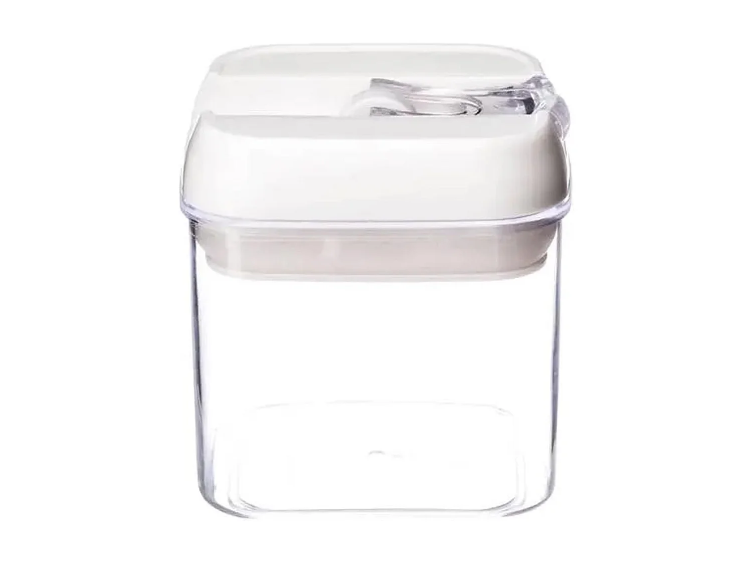 Bocal en Plastique Carré "Oslo" 500mL Transparent